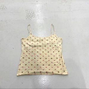 Gap spaghetti strap polka dot tank top
